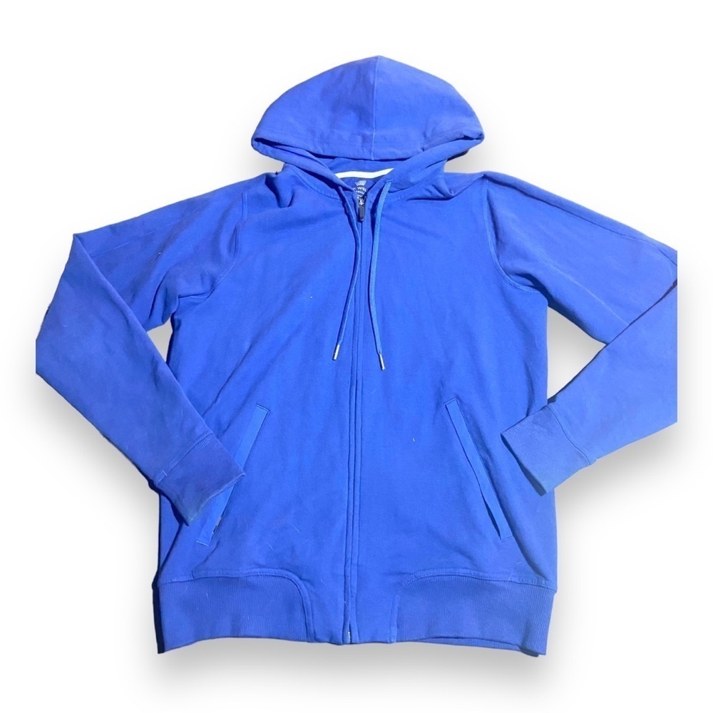Mack Weldon ACE Full-Zip Hooded Sweatshirt Sz S Electric Blue